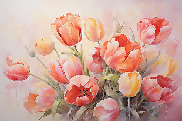 Pittura di fiori su sfondo bianco Pittura di fiori su sfondo bianco