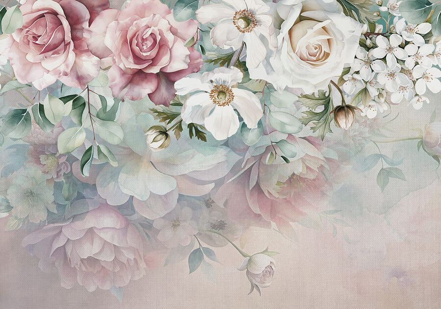 Pittura di fiori su una superficie