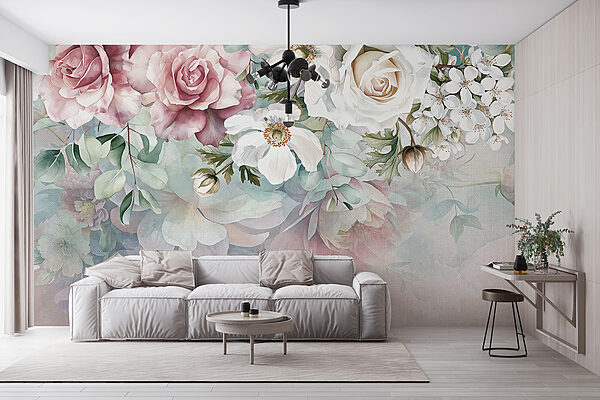 Pittura di fiori su una superficie Pittura di fiori su una superficie