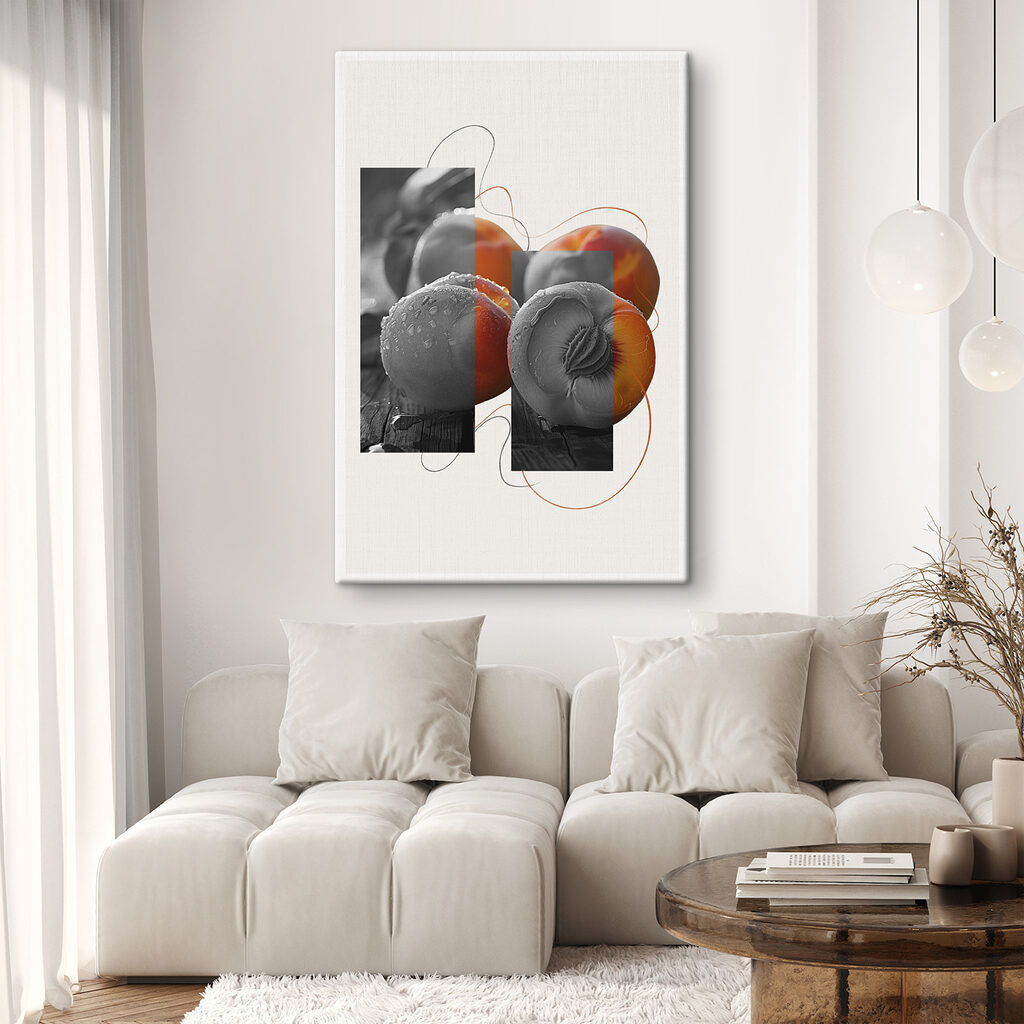 Group of peaches on a table