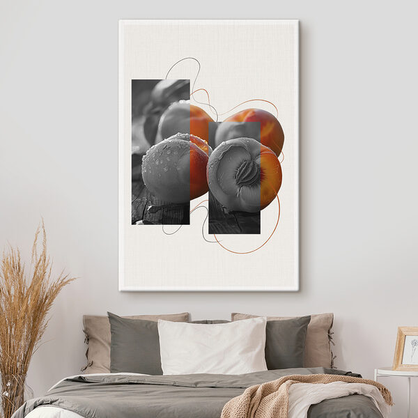 Group of peaches on a table