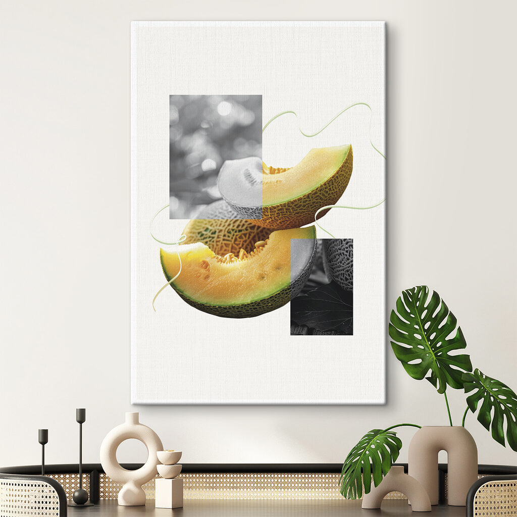 Melon cut in half Melon cut in half