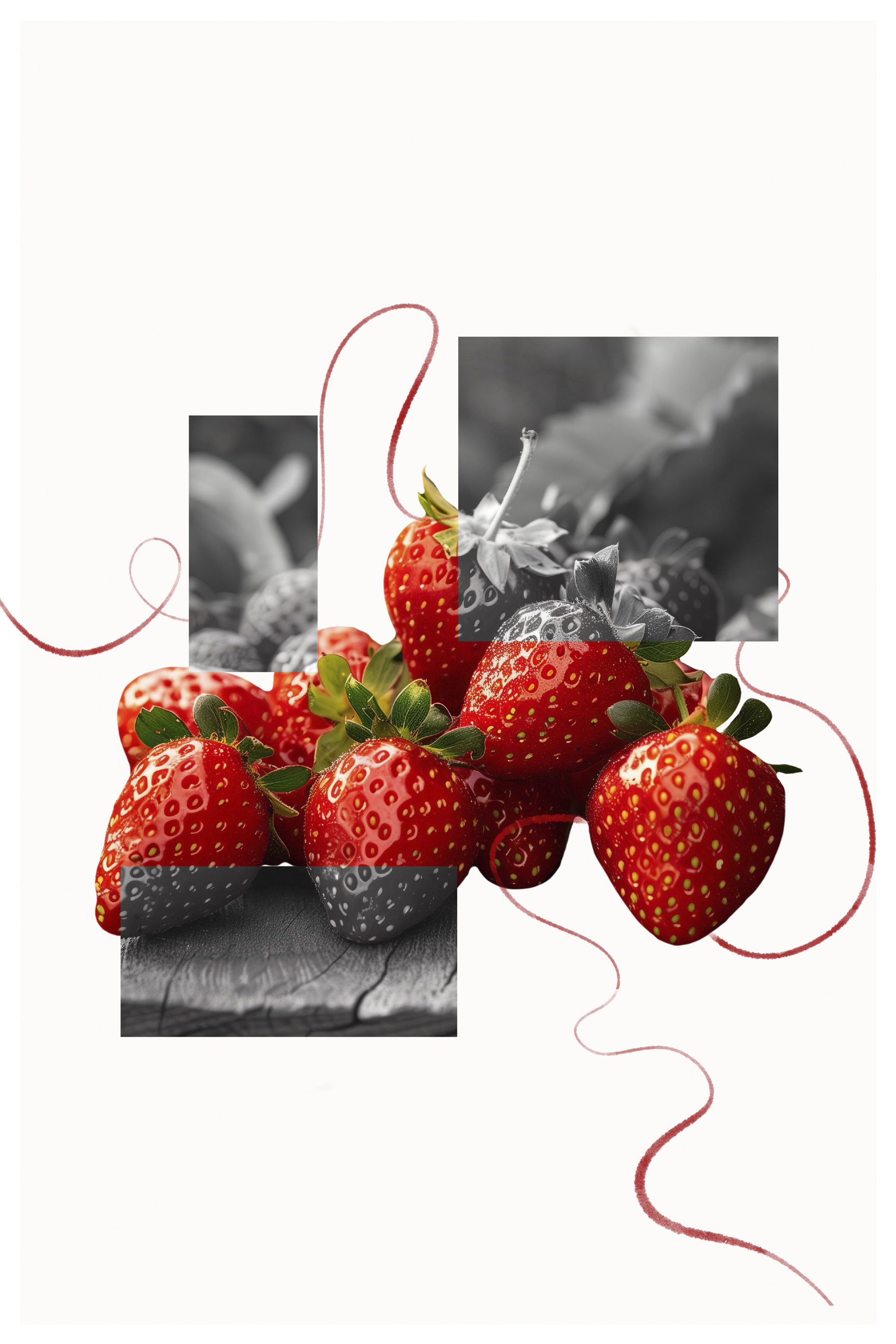 Group of strawberries on a table Group of strawberries on a table