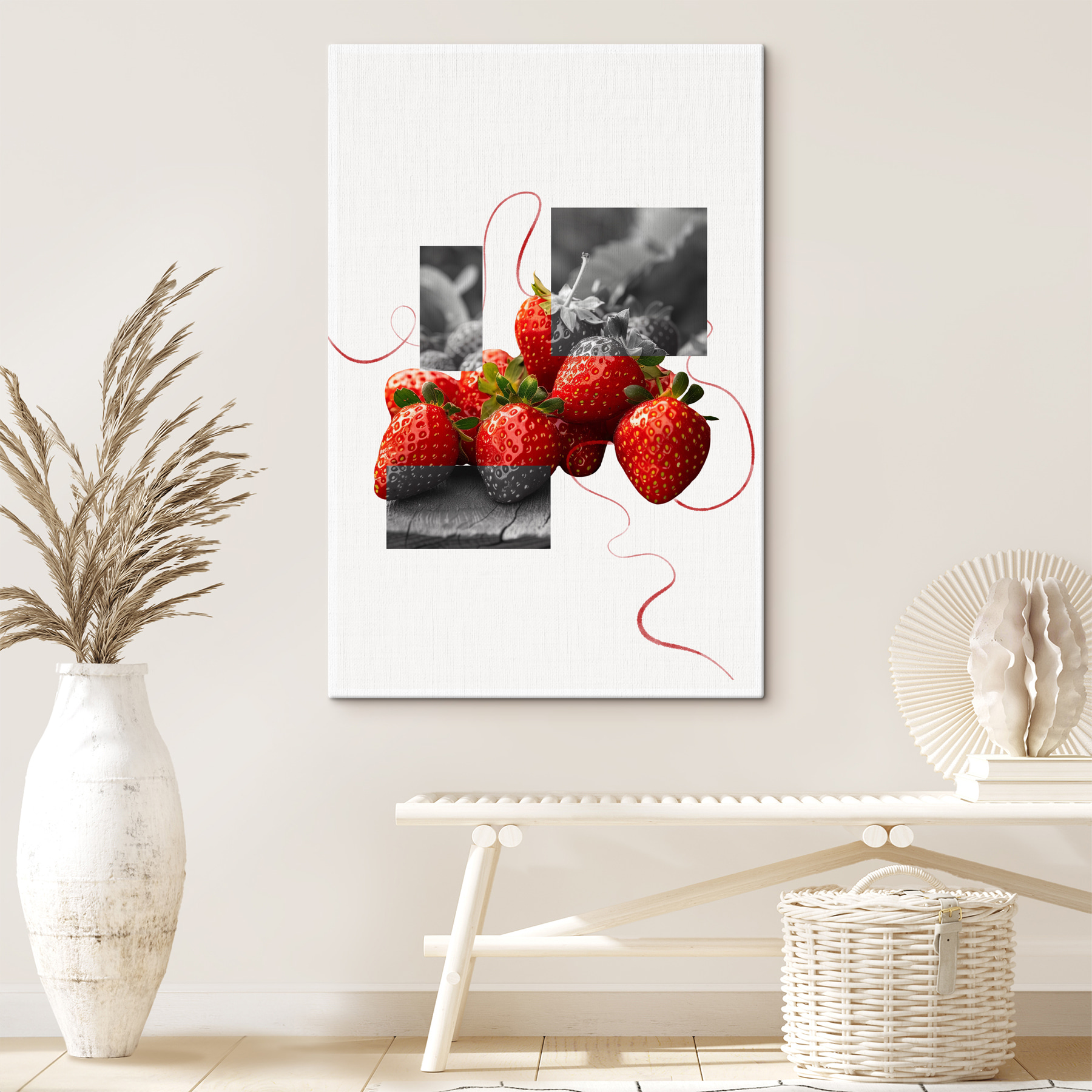 Group of strawberries on a table Group of strawberries on a table