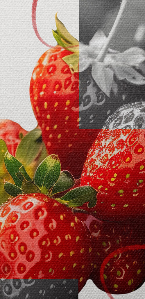 Group of strawberries on a table Group of strawberries on a table