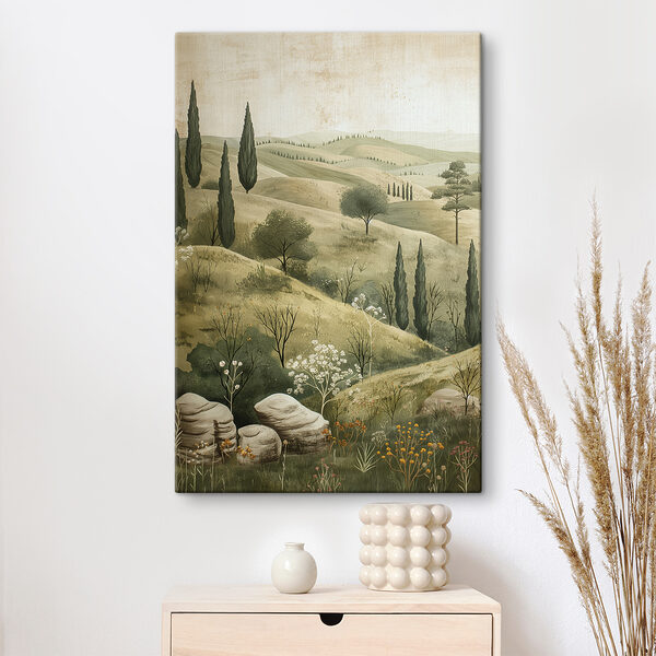Quadri Quadri Dipinto raffigurante un paesaggio con alberi e colline (COD: s40079)