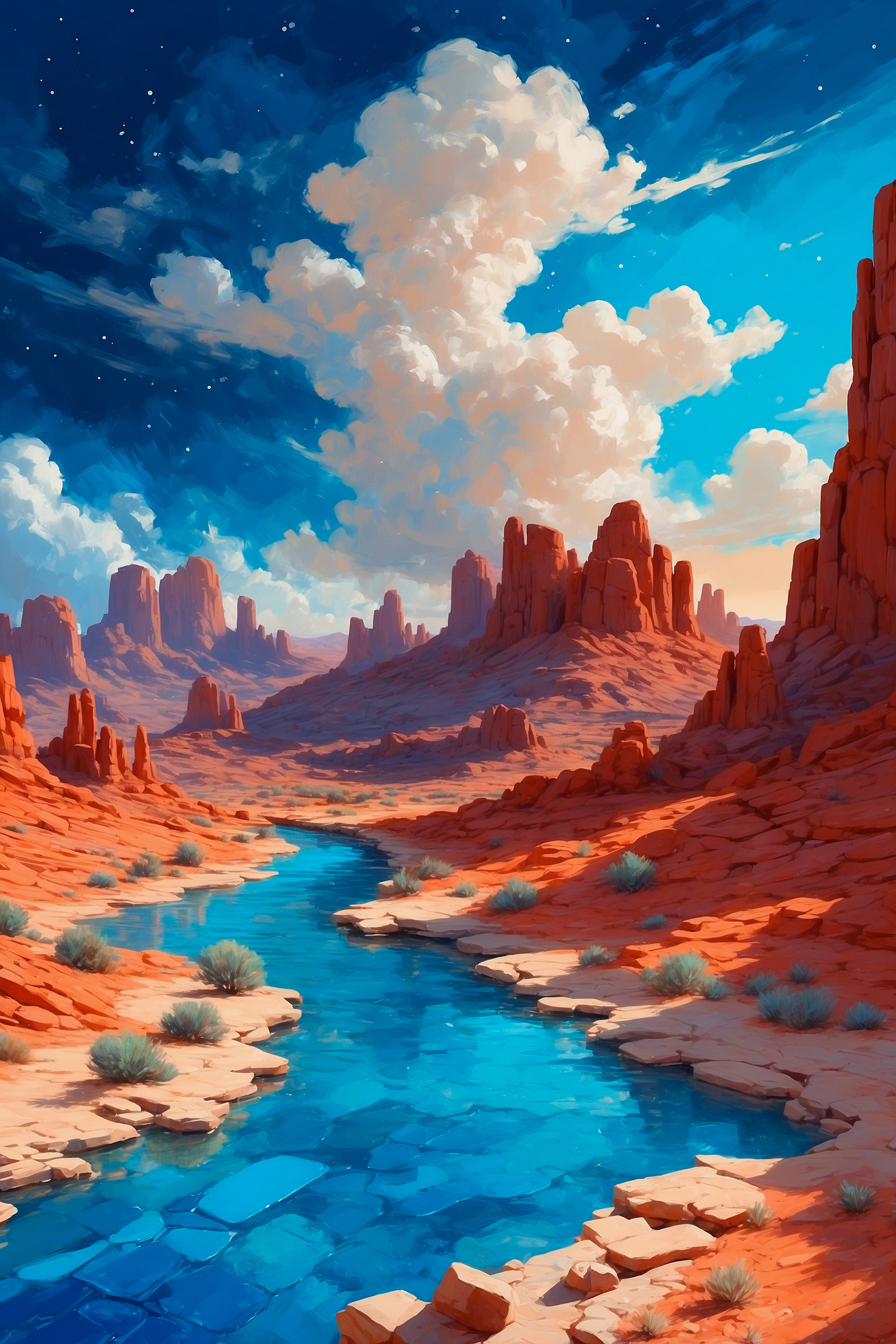 River running through a desert River running through a desert