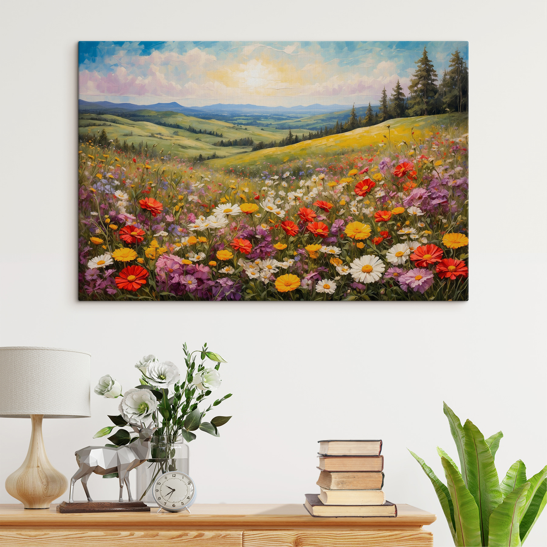 Field of colorful flowers