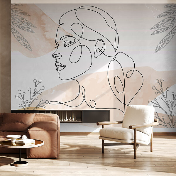 Disegno di un volto di donna’. Disegno di un volto di donna’.