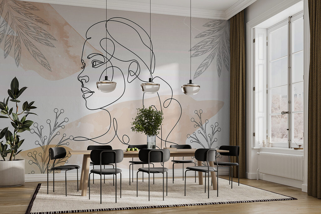 Drawing of a woman's face