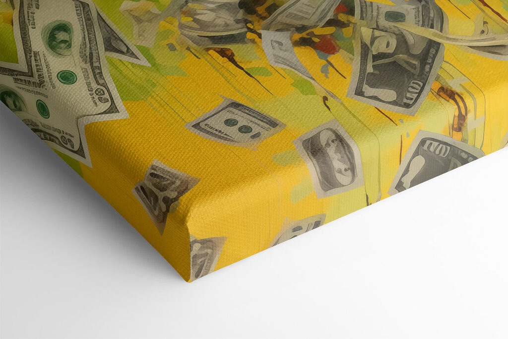 Hand in a suit throwing money