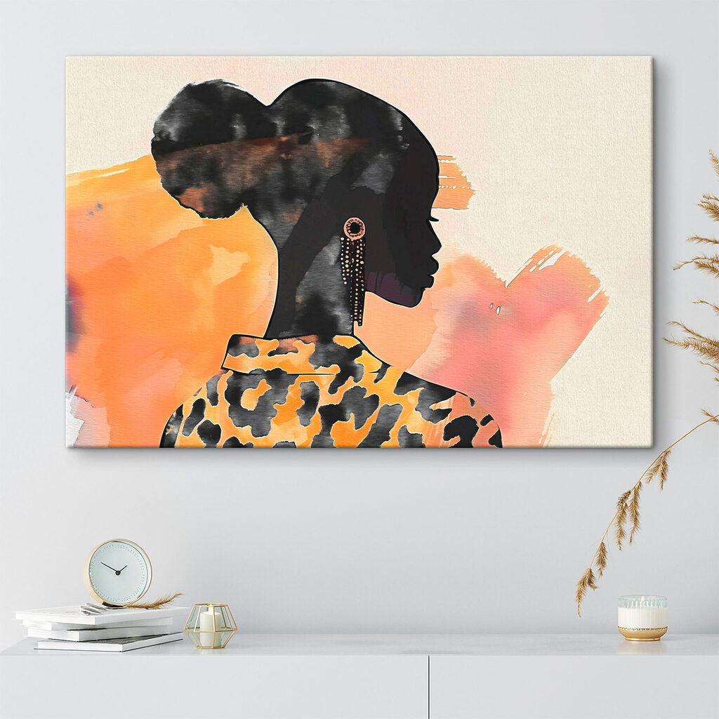 Woman with a hair bun and earrings