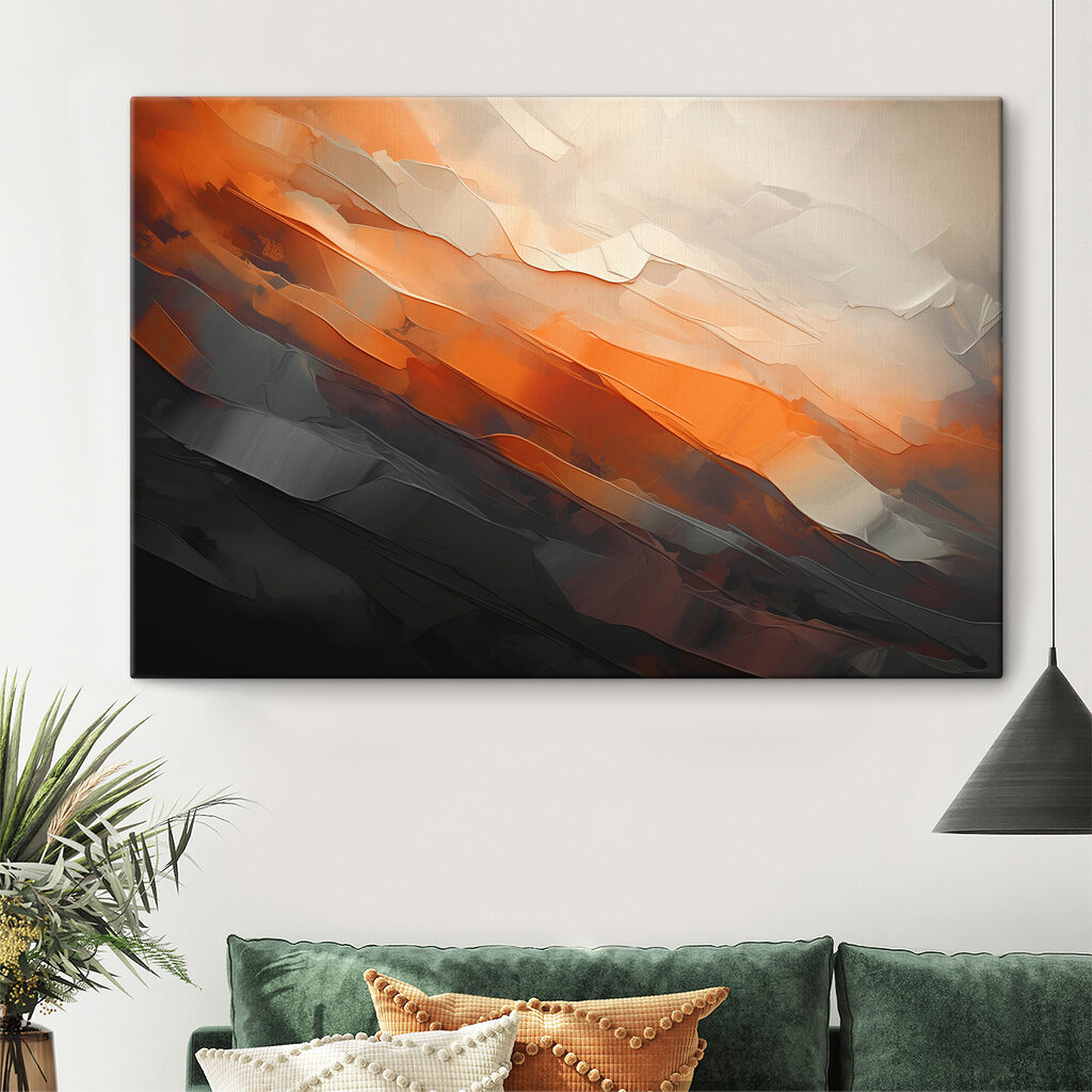 Close up of a painting
