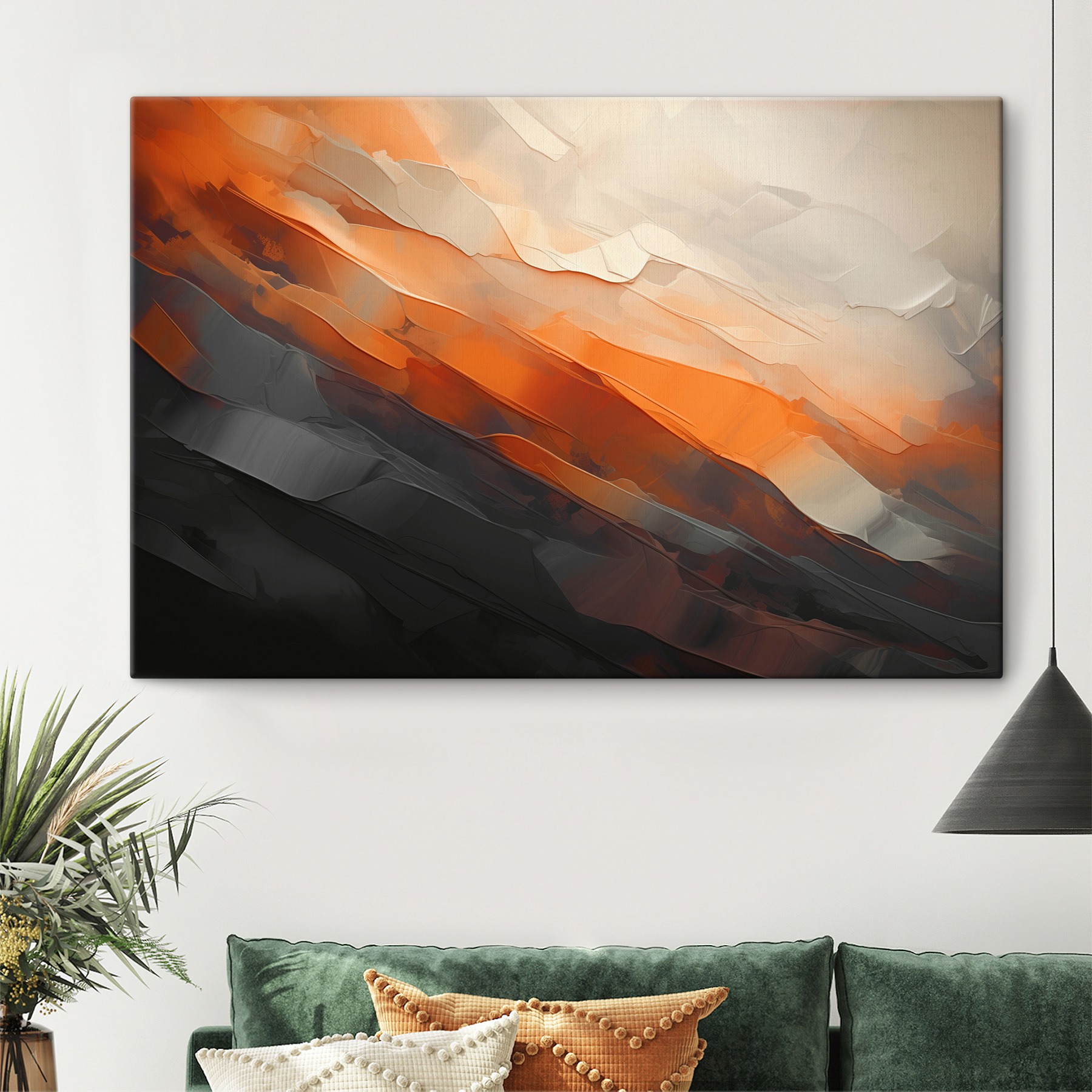 Close up of a painting