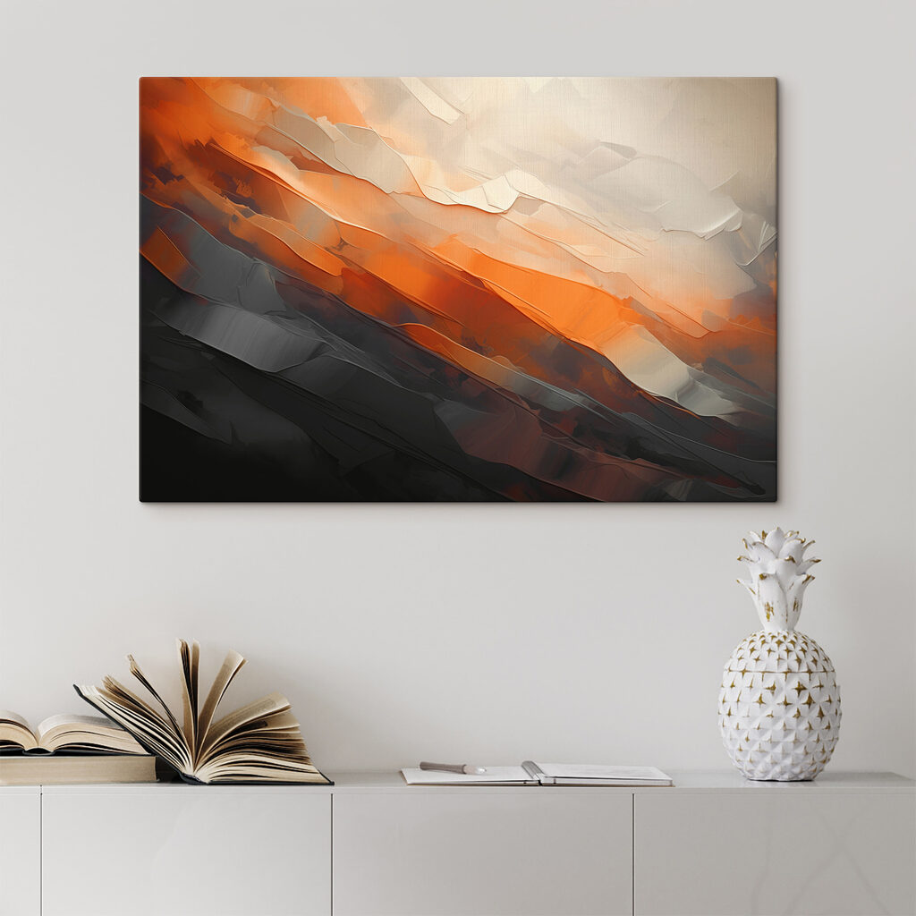 Close up of a painting