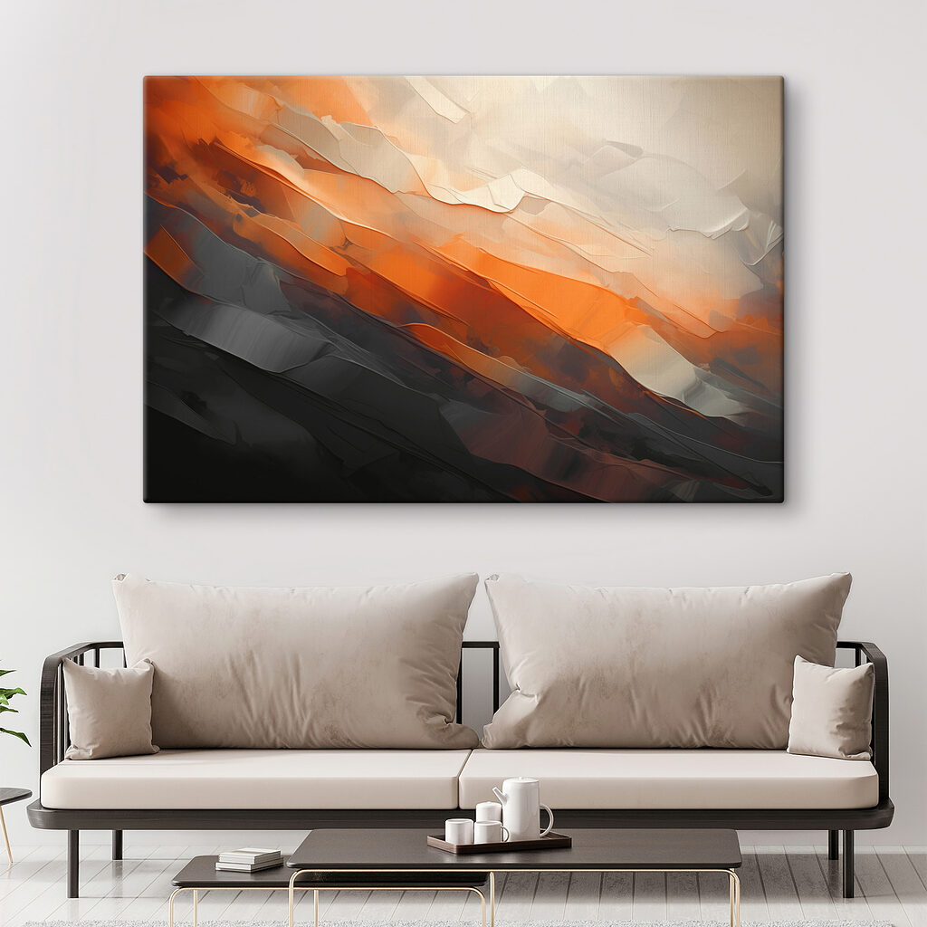 Close up of a painting