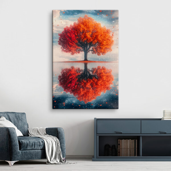 Quadri Quadri Albero con foglie arancioni (COD: s40126)