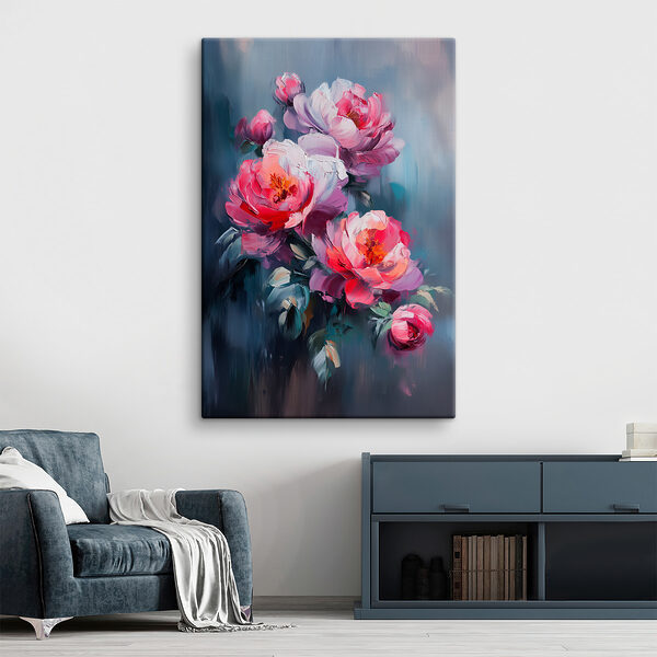 Quadri Dipinto di fiori rosa (COD: s40127) Quadri Quadri Dipinto di fiori rosa (COD: s40127)