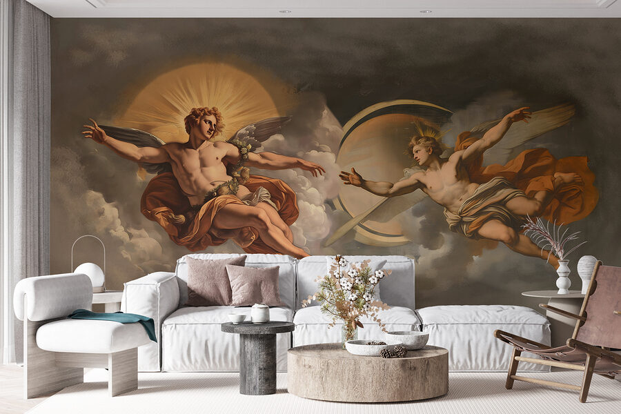 Pittura di angeli nel cielo Pittura di angeli nel cielo