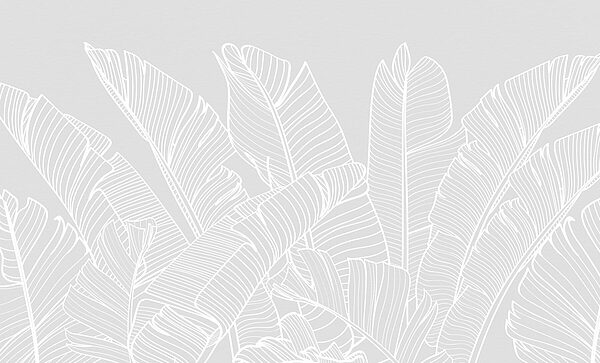 Disegno a linee bianche di foglie Disegno a linee bianche di foglie