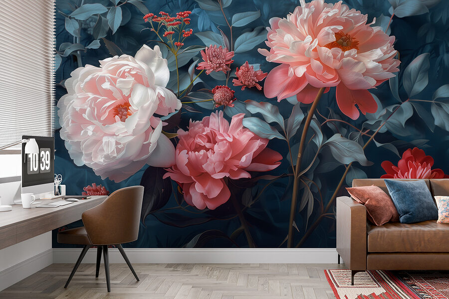 Gruppo di fiori su una pianta