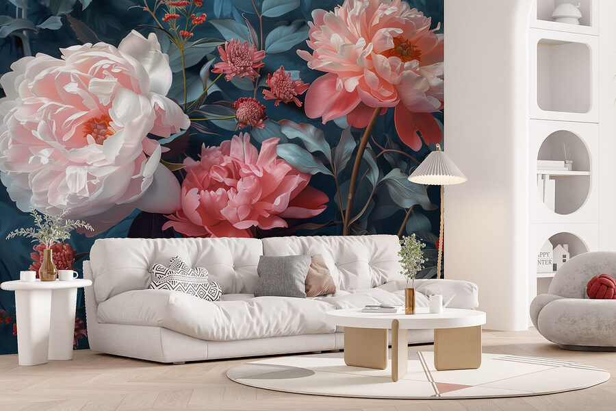 Gruppo di fiori su una pianta