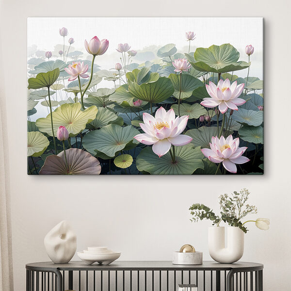 Quadri Quadri Composizione di fiori rosa e foglie verdi (COD: s40145)