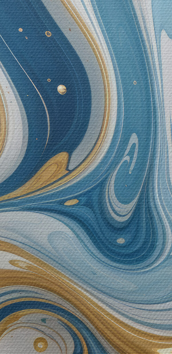 Flowing waves of blue and yellow Flowing waves of blue and yellow