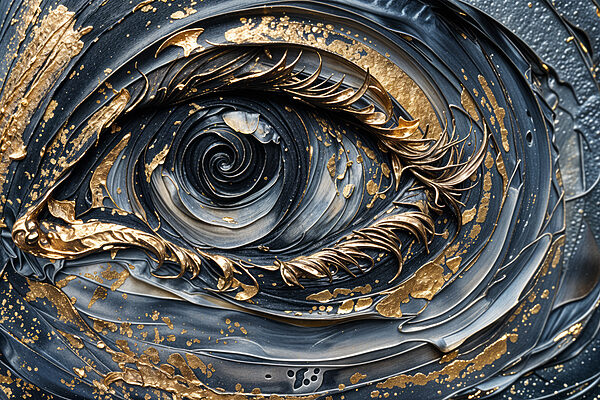 Swirling colors of an expressive eye Swirling colors of an expressive eye