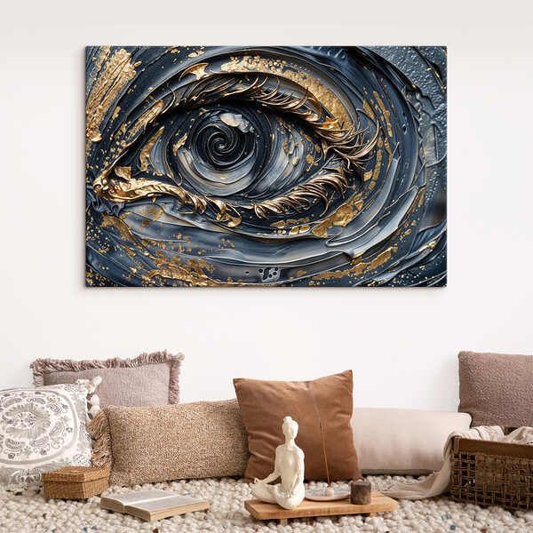 Swirling colors of an expressive eye Swirling colors of an expressive eye