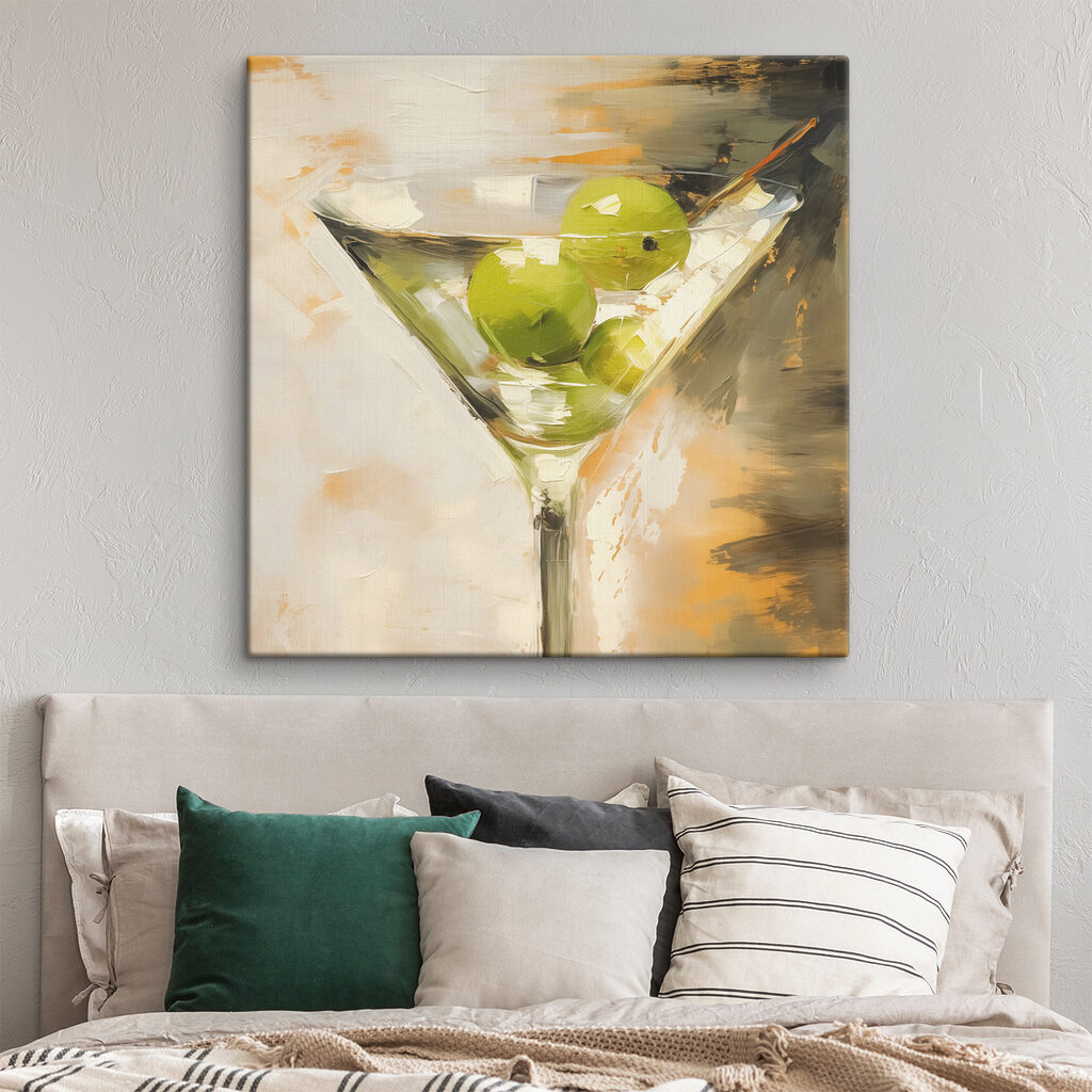 Martini glass with limes in it Martini glass with limes in it