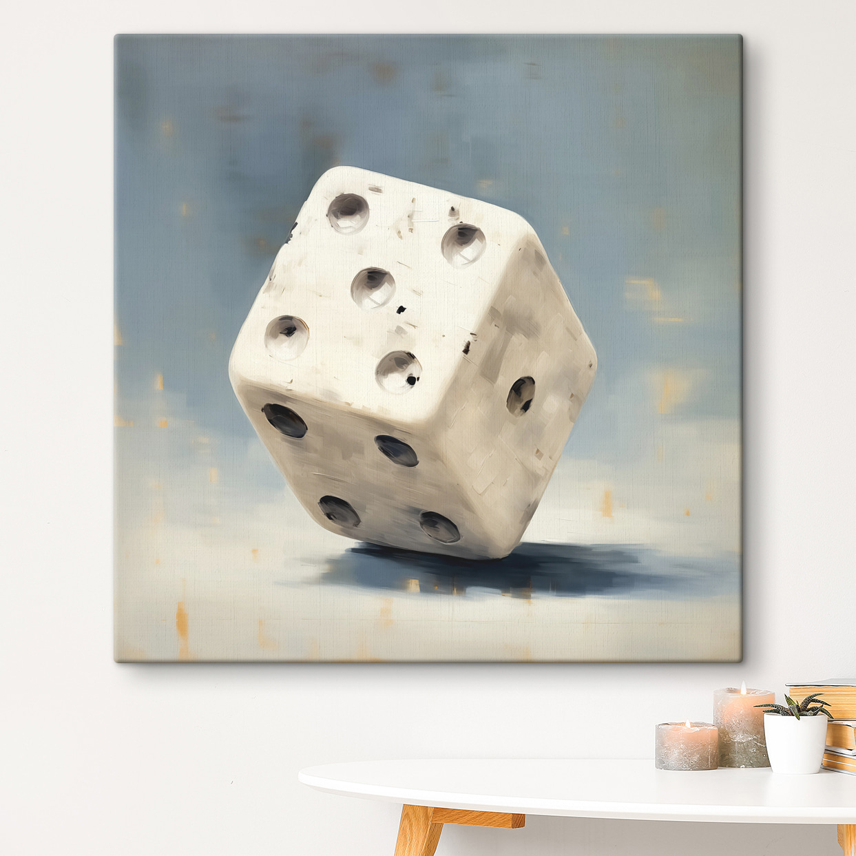 White dice with black dots White dice with black dots