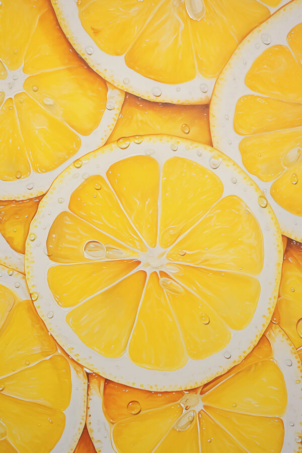 Group of lemons with water drops Group of lemons with water drops