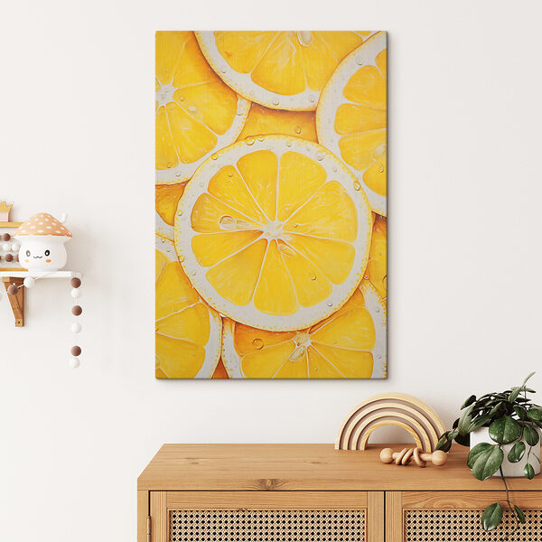 Quadri Quadri Mazzo di limoni con gocce d'acqua (COD: s40222)