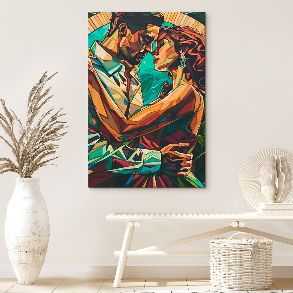Man and woman kissing