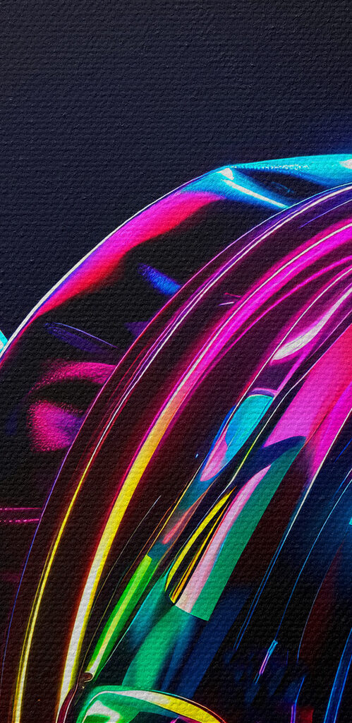 Colorful headphones on a black background Colorful headphones on a black background