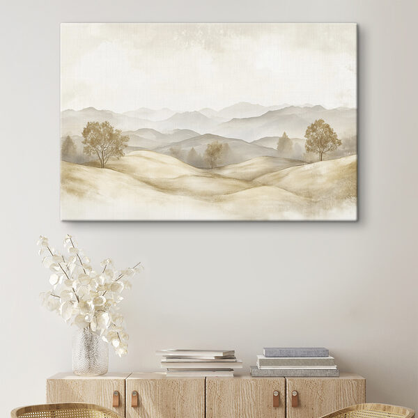 Quadri Quadri Paesaggio collinare con alberi e montagne sullo sfondo (COD: s40231)