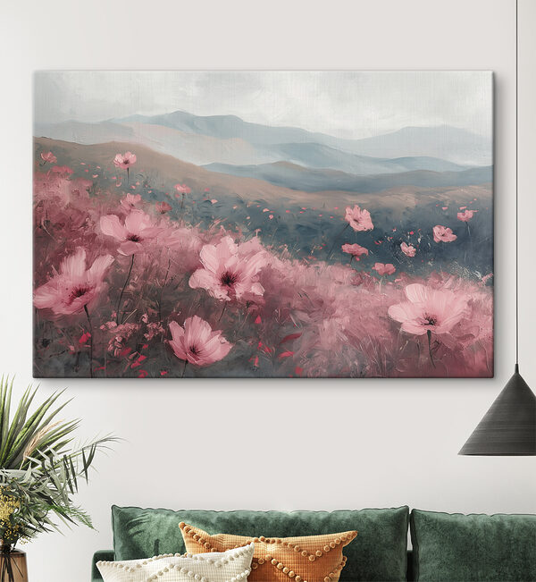 Quadri Quadri Campo di fiori rosa (COD: s40233)