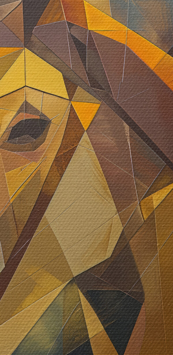 Painting of a woman riding a horse