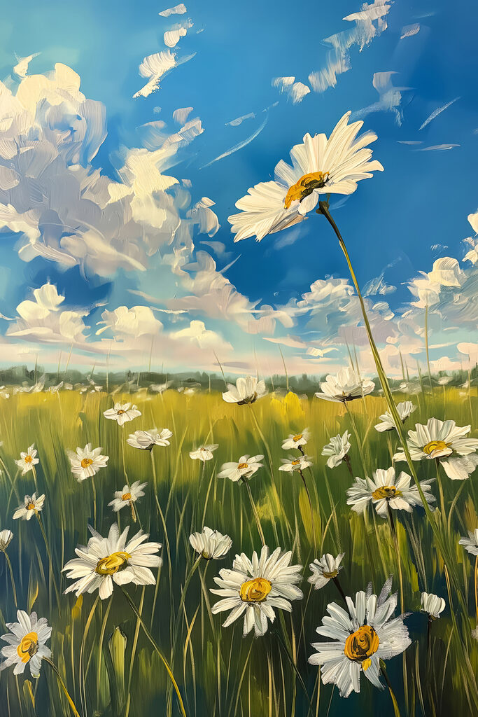 Field of white flowers