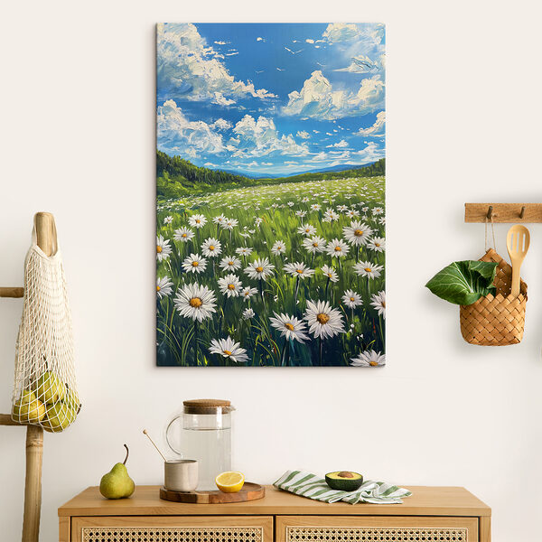 Field of flowers and trees Field of flowers and trees