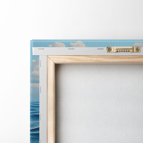 Blue ocean with white clouds