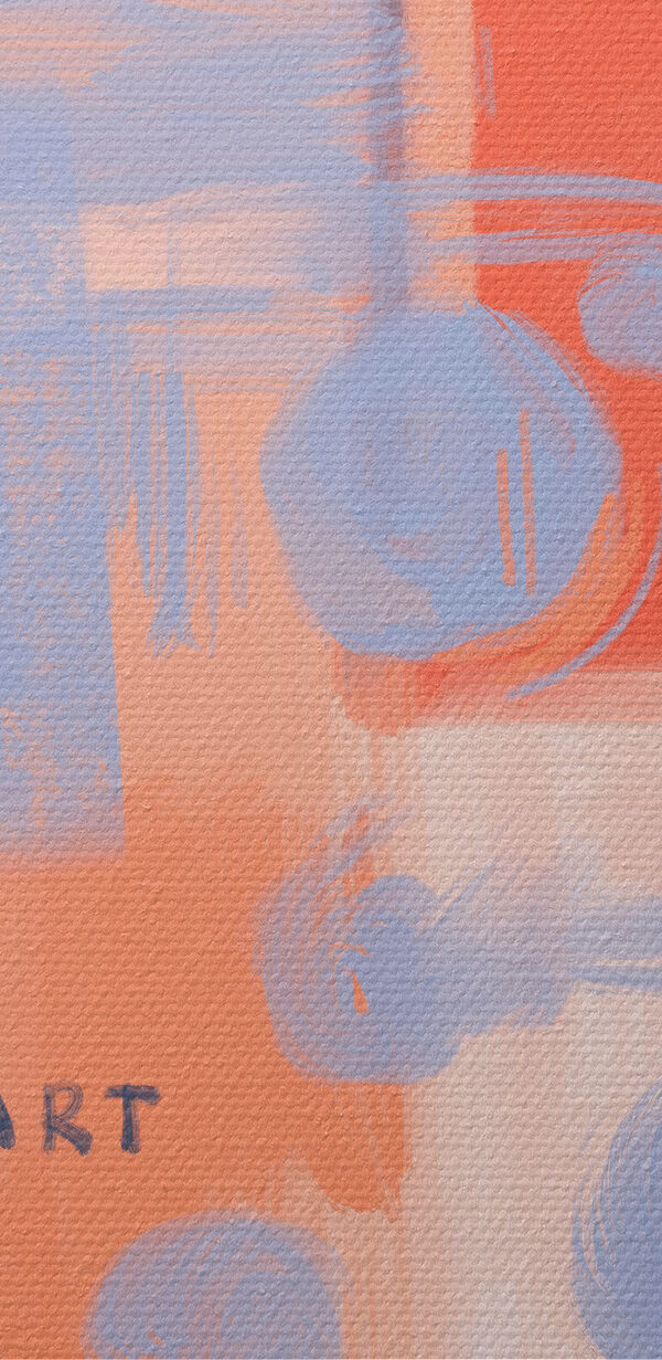 Painting of a pink and blue background Painting of a pink and blue background