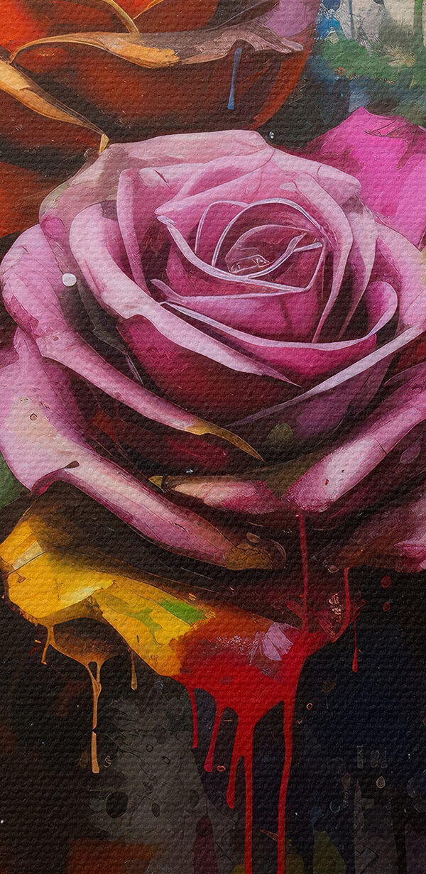 Painting of colorful roses Painting of colorful roses
