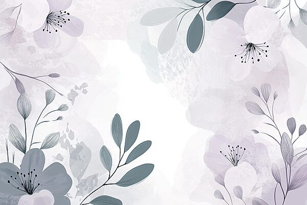 Design floreale bianco e viola Design floreale bianco e viola