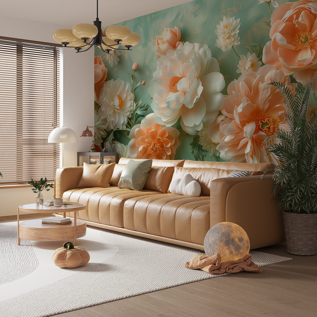 Group of flowers on a blue background Group of flowers on a blue background