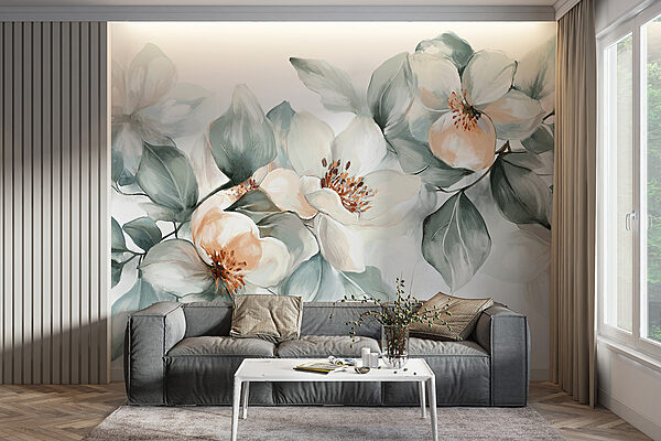 Pittura di fiori e foglie Pittura di fiori e foglie