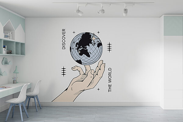 Mano che regge un mappamondo Mano che regge un mappamondo