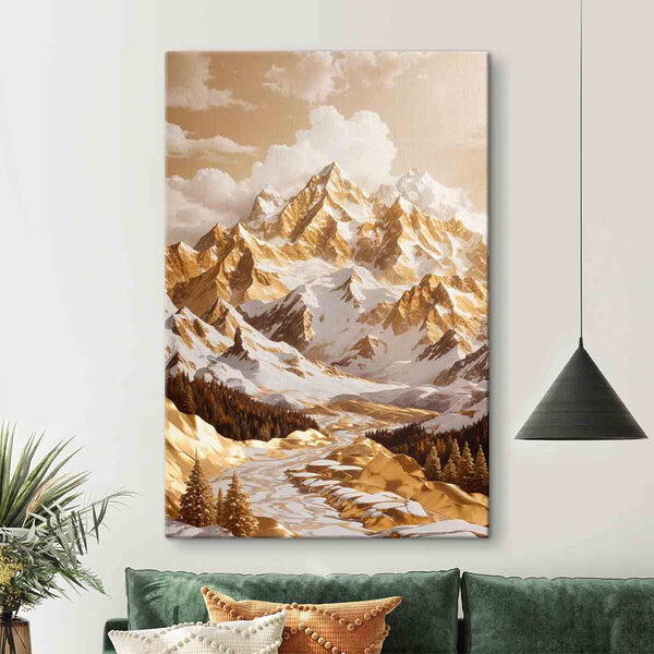 Quadri Catena montuosa innevata con alberi (COD: s35652) Quadri Quadri Catena montuosa innevata con alberi (COD: s35652)