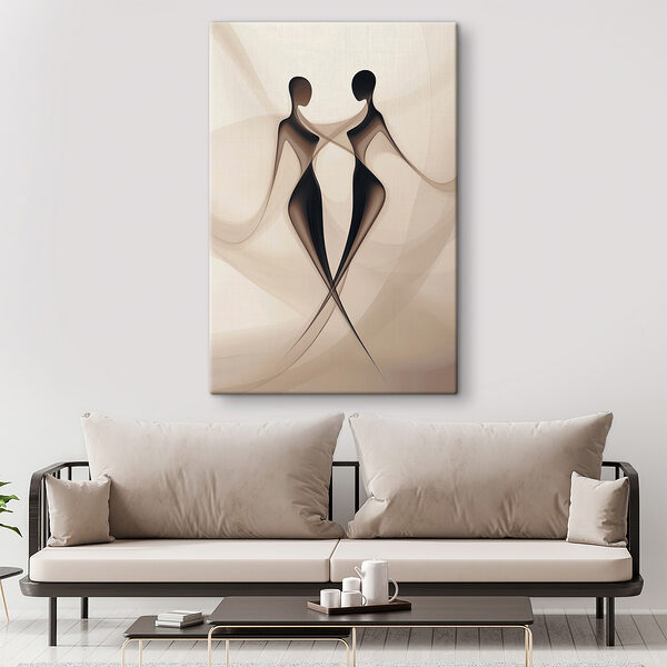 Quadri Quadri Una coppia di donne in bianco e nero (COD: s40279)